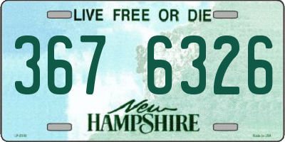 NH license plate 3676326