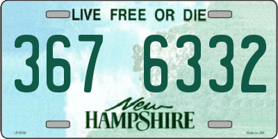 NH license plate 3676332