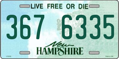 NH license plate 3676335