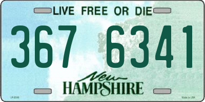 NH license plate 3676341