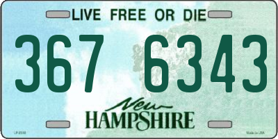 NH license plate 3676343