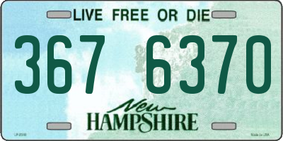 NH license plate 3676370