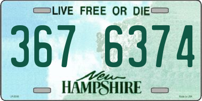 NH license plate 3676374