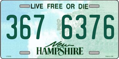 NH license plate 3676376
