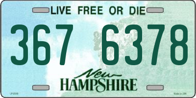 NH license plate 3676378
