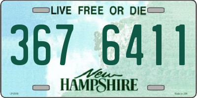NH license plate 3676411