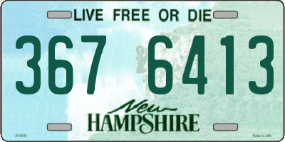 NH license plate 3676413