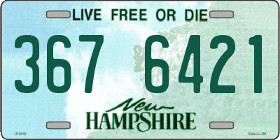 NH license plate 3676421