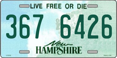NH license plate 3676426