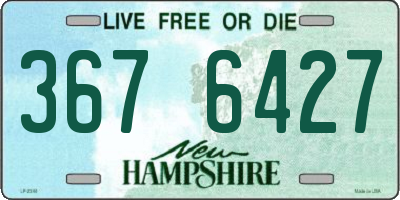 NH license plate 3676427
