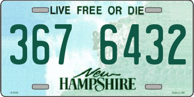NH license plate 3676432
