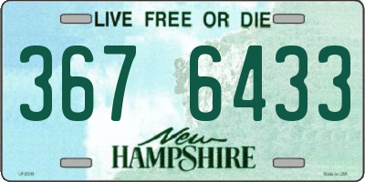 NH license plate 3676433