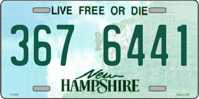 NH license plate 3676441
