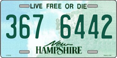 NH license plate 3676442