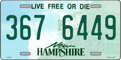 NH license plate 3676449