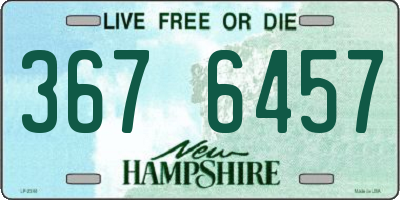 NH license plate 3676457