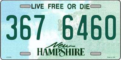 NH license plate 3676460