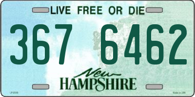 NH license plate 3676462