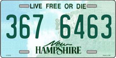 NH license plate 3676463