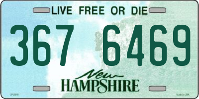 NH license plate 3676469