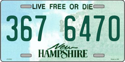 NH license plate 3676470
