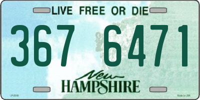 NH license plate 3676471