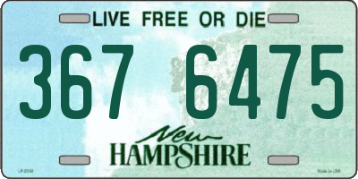 NH license plate 3676475