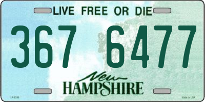 NH license plate 3676477
