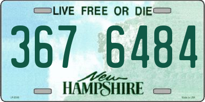 NH license plate 3676484