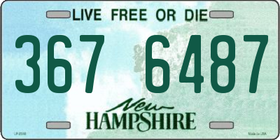 NH license plate 3676487