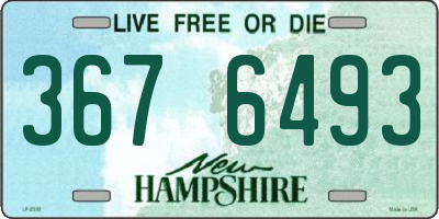 NH license plate 3676493