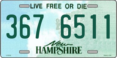 NH license plate 3676511