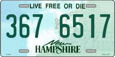 NH license plate 3676517
