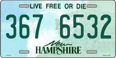 NH license plate 3676532
