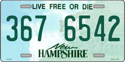 NH license plate 3676542