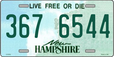 NH license plate 3676544