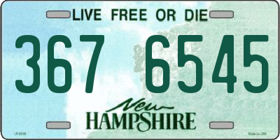 NH license plate 3676545
