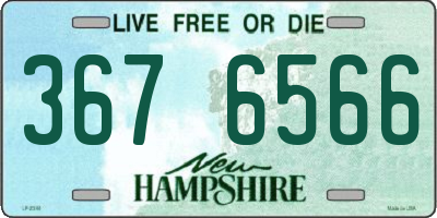 NH license plate 3676566