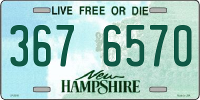 NH license plate 3676570