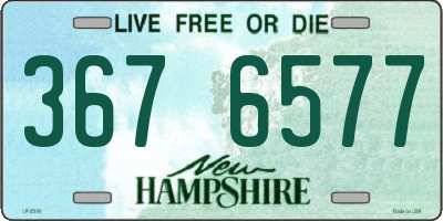 NH license plate 3676577