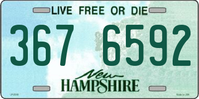 NH license plate 3676592