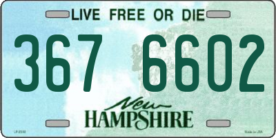 NH license plate 3676602