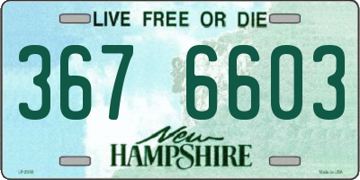 NH license plate 3676603