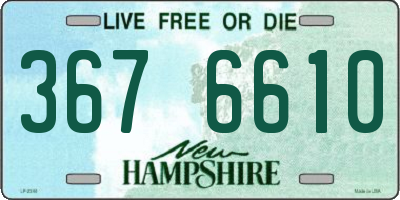 NH license plate 3676610