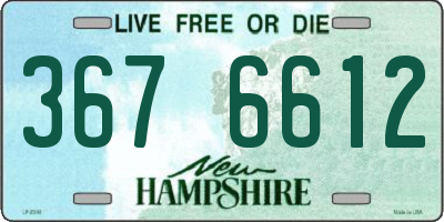 NH license plate 3676612