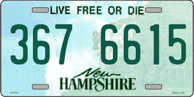NH license plate 3676615