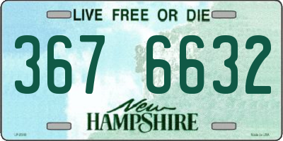 NH license plate 3676632