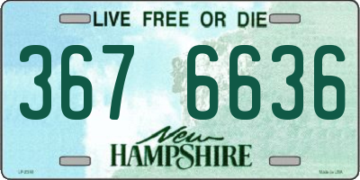 NH license plate 3676636