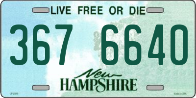 NH license plate 3676640
