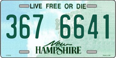 NH license plate 3676641